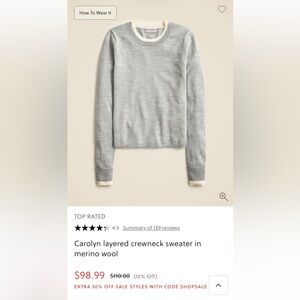 J. Crew Heather Gray Crewneck Sweater